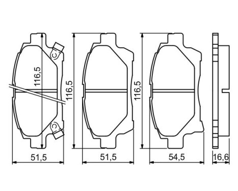 Brake Pad Set, disc brake BP1223 Bosch, Image 7