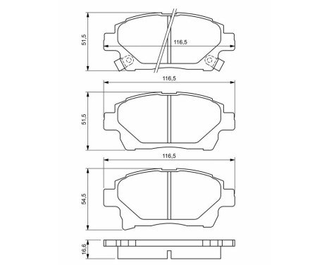 Brake Pad Set, disc brake BP1223 Bosch, Image 8