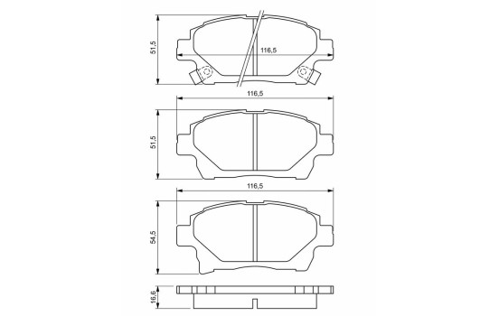 Brake Pad Set, disc brake BP1223 Bosch, Image 8