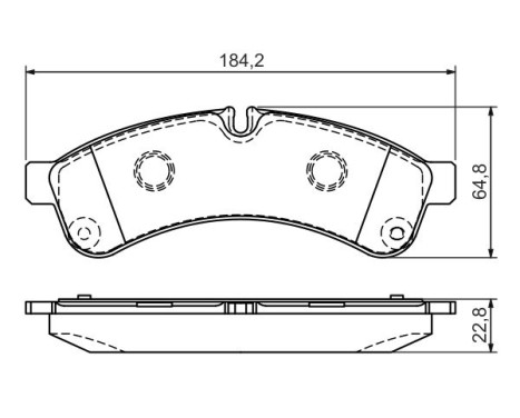 Brake Pad Set, disc brake BP1225 Bosch, Image 7