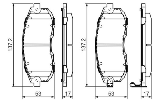 Brake Pad Set, disc brake BP1227 Bosch, Image 6