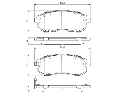 Brake Pad Set, disc brake BP1227 Bosch, Image 8