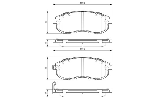 Brake Pad Set, disc brake BP1227 Bosch, Image 8