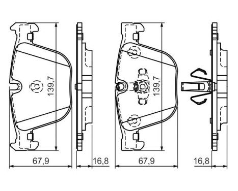 Brake Pad Set, disc brake BP1229 Bosch, Image 7