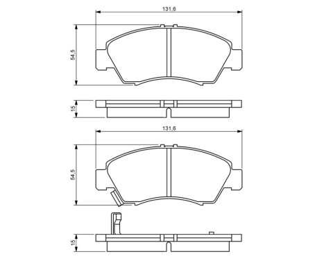 Brake Pad Set, disc brake BP1234 Bosch, Image 8