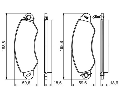 Brake Pad Set, disc brake BP1236 Bosch