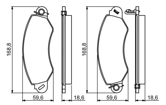 Brake Pad Set, disc brake BP1236 Bosch