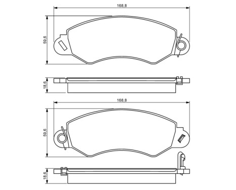 Brake Pad Set, disc brake BP1236 Bosch, Image 6