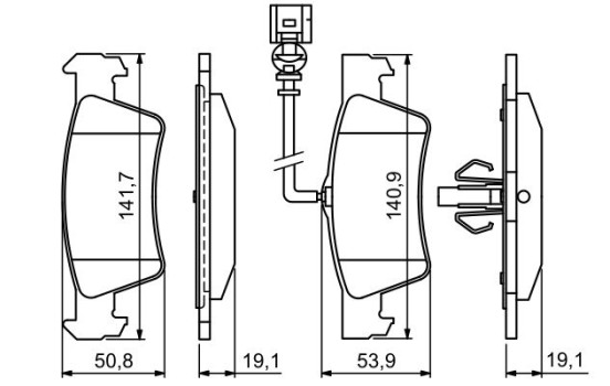 Brake Pad Set, disc brake BP1237 Bosch, Image 6