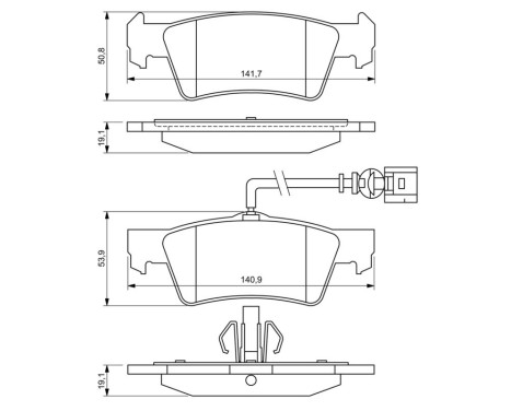 Brake Pad Set, disc brake BP1237 Bosch, Image 8