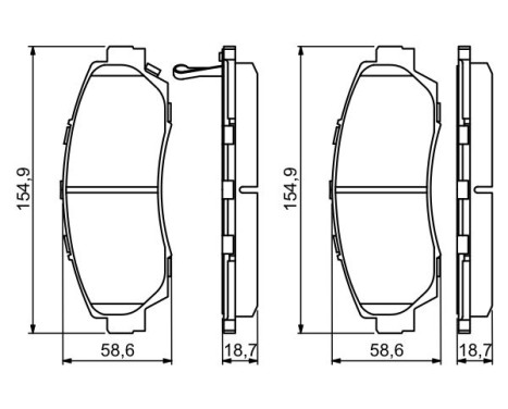 Brake Pad Set, disc brake BP1238 Bosch, Image 5