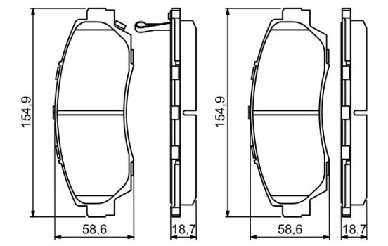 Brake Pad Set, disc brake BP1238 Bosch, Image 5
