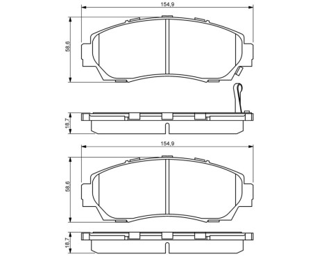 Brake Pad Set, disc brake BP1238 Bosch, Image 6