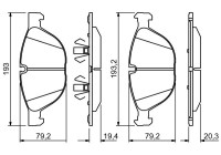 Brake Pad Set, disc brake BP1239 Bosch