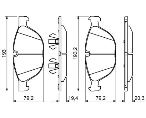 Brake Pad Set, disc brake BP1239 Bosch, Image 7