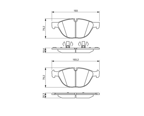 Brake Pad Set, disc brake BP1239 Bosch, Image 6