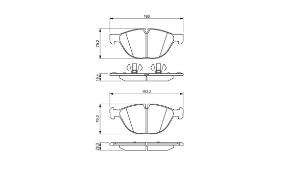 Brake Pad Set, disc brake BP1239 Bosch, Image 6