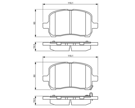 Brake Pad Set, disc brake BP1240 Bosch, Image 6