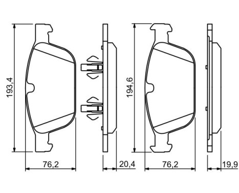 Brake Pad Set, disc brake BP1241 Bosch, Image 7