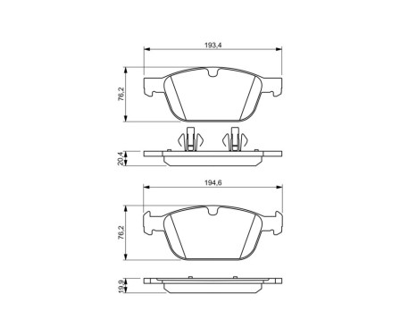 Brake Pad Set, disc brake BP1241 Bosch, Image 8