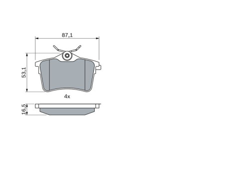 Brake Pad Set, disc brake BP1242 Bosch, Image 7