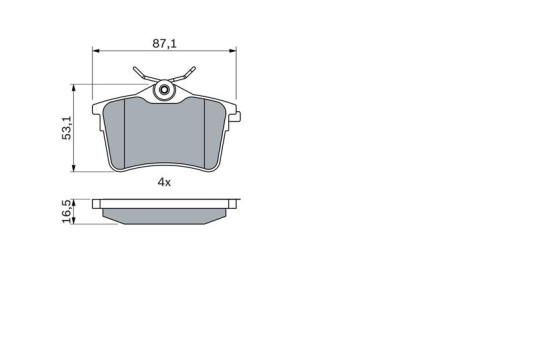 Brake Pad Set, disc brake BP1242 Bosch, Image 3