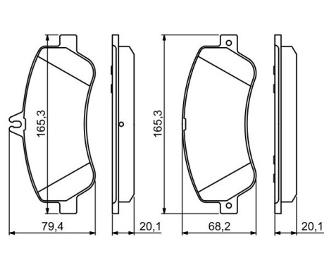 Brake Pad Set, disc brake BP1243 Bosch, Image 7