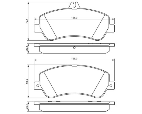 Brake Pad Set, disc brake BP1243 Bosch, Image 8