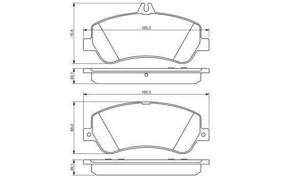 Brake Pad Set, disc brake BP1243 Bosch, Image 8