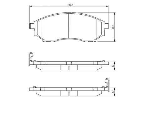 Brake Pad Set, disc brake BP1244 Bosch, Image 8