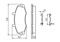 Brake Pad Set, disc brake BP1245 Bosch