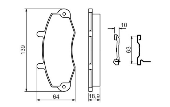 Brake Pad Set, disc brake BP1245 Bosch