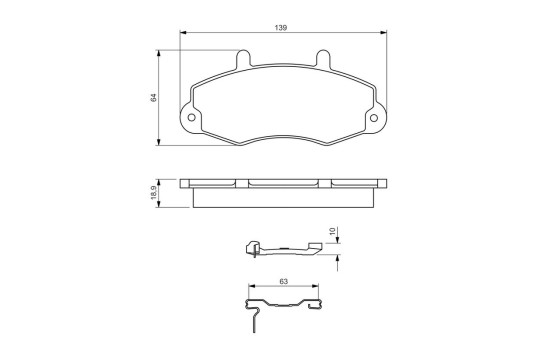 Brake Pad Set, disc brake BP1245 Bosch, Image 6