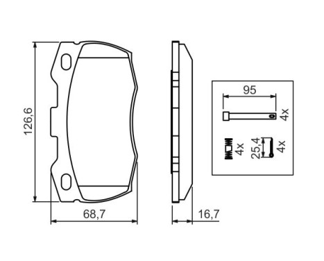 Brake Pad Set, disc brake BP1246 Bosch