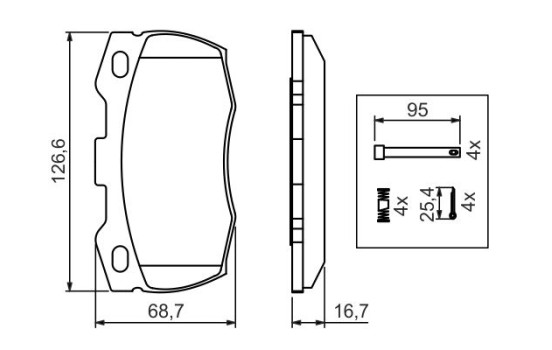 Brake Pad Set, disc brake BP1246 Bosch
