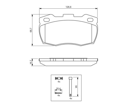 Brake Pad Set, disc brake BP1246 Bosch, Image 6