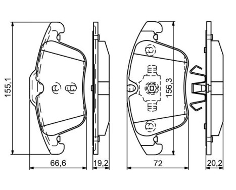 Brake Pad Set, disc brake BP1249 Bosch, Image 7