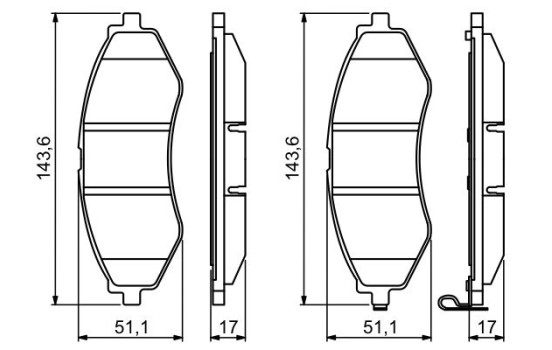 Brake Pad Set, disc brake BP1251 Bosch, Image 5