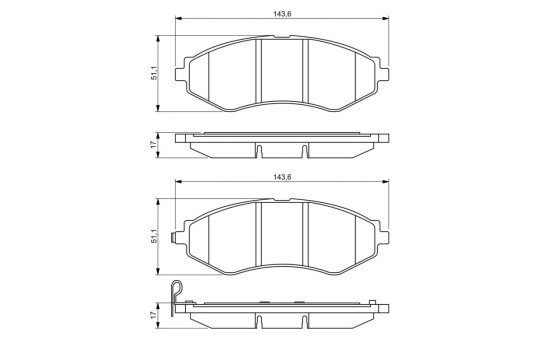 Brake Pad Set, disc brake BP1251 Bosch, Image 6