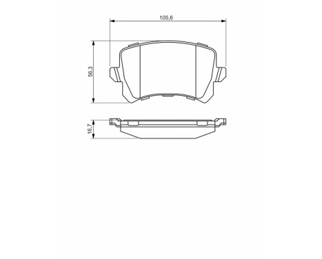 Brake Pad Set, disc brake BP1252 Bosch, Image 6