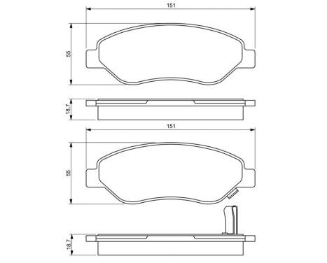Brake Pad Set, disc brake BP1253 Bosch, Image 8