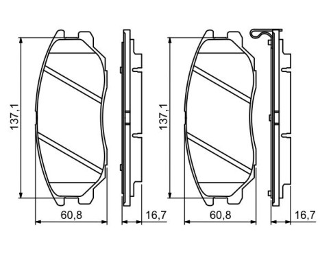 Brake Pad Set, disc brake BP1255 Bosch, Image 7