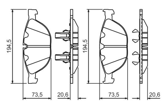Brake Pad Set, disc brake BP1257 Bosch, Image 3
