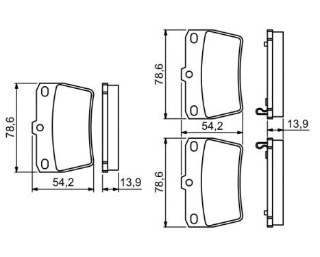 Brake Pad Set, disc brake BP1258 Bosch, Image 7