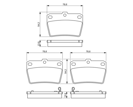 Brake Pad Set, disc brake BP1258 Bosch, Image 8