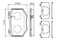 Brake Pad Set, disc brake BP1260 Bosch