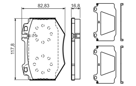 Brake Pad Set, disc brake BP1260 Bosch