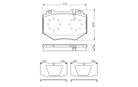 Brake Pad Set, disc brake BP1260 Bosch, Image 2