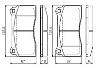 Brake Pad Set, disc brake BP1261 Bosch