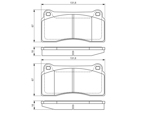 Brake Pad Set, disc brake BP1261 Bosch, Image 6
